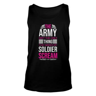Womens Us Army Soldier Husband Wife Veterans Day Military Unisex Tank Top - Seseable