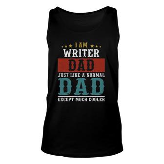 Writer Dad Fathers Day Daddy Unisex Tank Top - Seseable