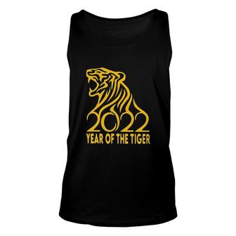 Year Of The Tiger Yellow Awesome 2022 Gift Unisex Tank Top - Thegiftio UK