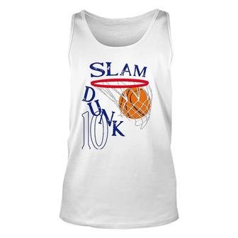 10 Years Old Slam Dunk 10Th Basketball Birthday Party Gift Unisex Tank Top | Mazezy DE