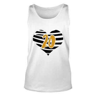 20 Hearts Is 20Th Birthday With Lots Of Memories Since 2002 Unisex Tank Top - Seseable