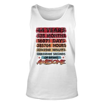 44Th Birthday 44 Years Old Vintage Retro 528 Months Birthday Unisex Tank Top - Seseable