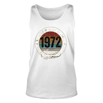50 Years Old Vintage 1972 Being Awesome 50Th Birthday Unisex Tank Top - Seseable