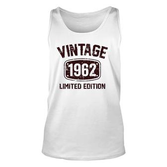 60 Years Old Vintage 1962 Limited Edition 60Th Birthday Unisex Tank Top - Seseable