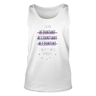 Accountant Funny Accounting Gift Unisex Tank Top | Mazezy