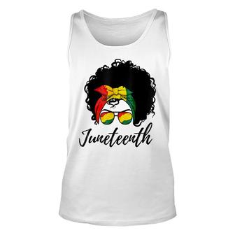 Afro Woman Black Queen African American Melanin Juneteenth V2 Unisex Tank Top - Thegiftio UK