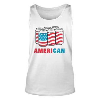 American Funny 4Th Of July Beer Patriotic Usa Flag Merica Unisex Tank Top - Seseable