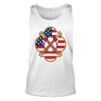 American Job Proud To Be A Firefighter Unisex Tank Top - Seseable
