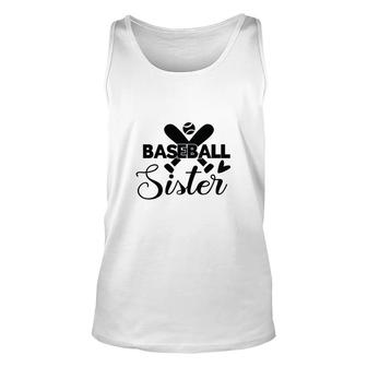 Baseball Sister Black Gift Idea Ball Unisex Tank Top - Seseable