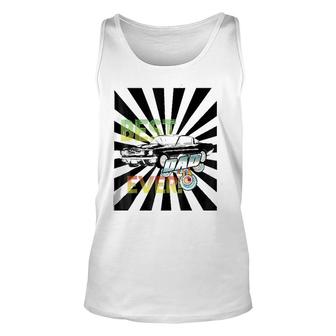 Best Dad Ever Muscle Car Retro Old School Fathers Unisex Tank Top - Seseable