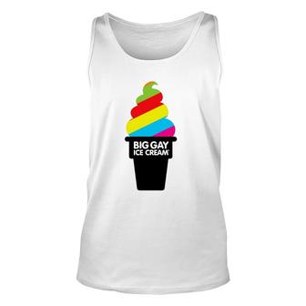 Big Gay Ice Cream Lovers Gift Unisex Tank Top | Mazezy