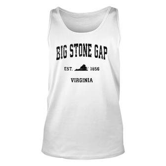 Big Stone Gap Virginia Va Vintage Sports Black Print Raglan Baseball Tee Tank Top | Mazezy