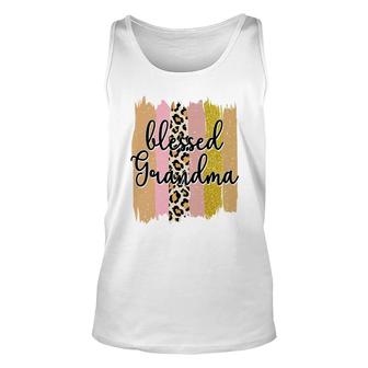 Blessed Grandma Leopard Vintage Mothers Day Unisex Tank Top - Seseable
