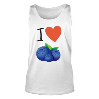Blueberry I Love Blueberries Tee Unisex Tank Top | Mazezy