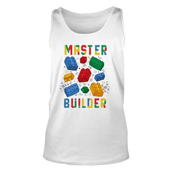 Brick Builder Funny Blocks Master Builder Unisex Tank Top | Mazezy