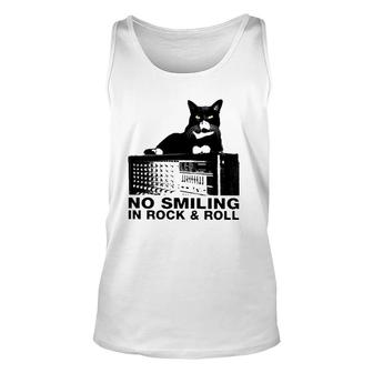 Cat No Smiling In Rock And Roll Unisex Tank Top | Mazezy