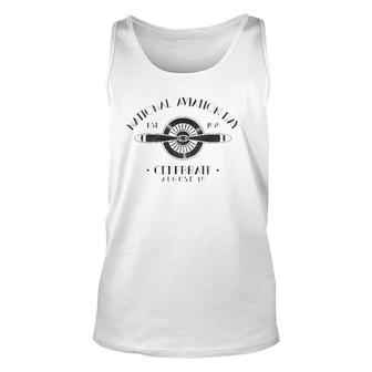 Celebrate National Aviation Day Airplane Pilot Vintage Unisex Tank Top - Seseable