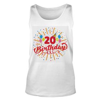 Cheers To 20Th Birthday Since 2002 With Many Memories Unisex Tank Top - Seseable