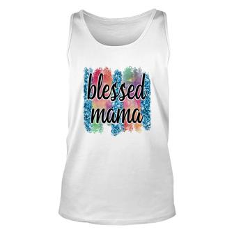 Colorful Blessed Mama Vintage Mothers Day Unisex Tank Top - Seseable