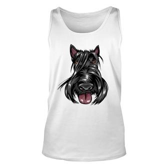 Cool Scottish Terrier Face Dog Unisex Tank Top | Mazezy CA
