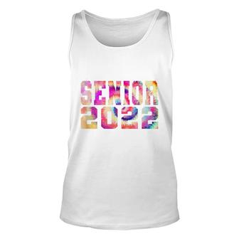 Cool Senior 2022 Tie Dye Art Unisex Tank Top - Seseable