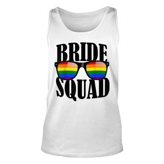 Cute Bride Squad Lgbt Pride Rainbow Flag Wedding Unisex Tank Top - Thegiftio