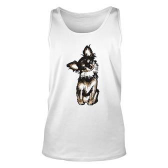 Cute Chihuahua Dog Illustration Chihuahua Owner Unisex Tank Top | Mazezy