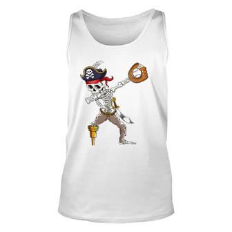Dab Skeleton Dabbing Skeleton Pirate Baseball Unisex Tank Top | Mazezy