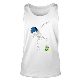 Dabbing Skeleton Water Polo Player Sports Athlete Gift Unisex Tank Top | Mazezy