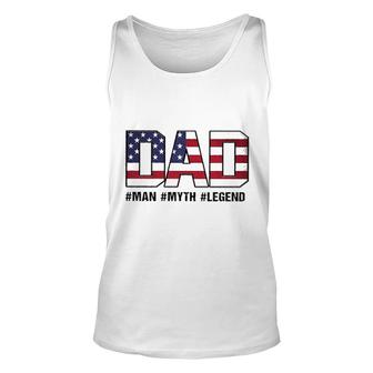 Dad Print USA Flag Impression New Letters Unisex Tank Top - Seseable