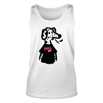 Dare Dog Bad Dogs Club Smoking Dalmatian Dog Unisex Tank Top | Mazezy