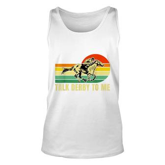 Derby Funny Horse Racing Retro Kentucky Talk To Me Unisex Tank Top | Seseable UK