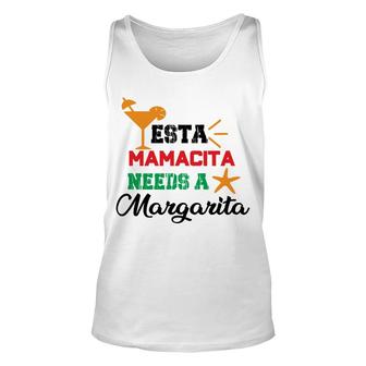 Esta Mama Cita Needs A Margarita Cocktail Unisex Tank Top - Seseable