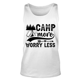Explore Travel Lovers Camp More Worry Less Unisex Tank Top - Seseable