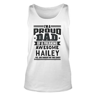 Family Fathers Day Gift Dad Daughter Hailey Name Men Unisex Tank Top - Seseable
