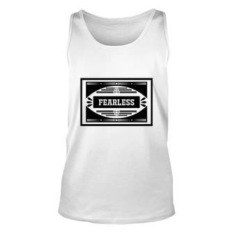 Fearless Bible Verse Black Graphic Great Gift Christian Unisex Tank Top - Seseable