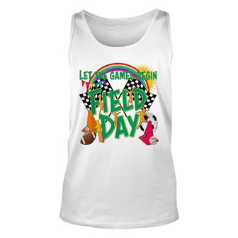 Field Day Let The Games Begin Racing Unisex Tank Top - Thegiftio UK