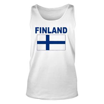 Finland Flag Cool Finnish Suomi Flags Gift Top Tee Unisex Tank Top | Mazezy