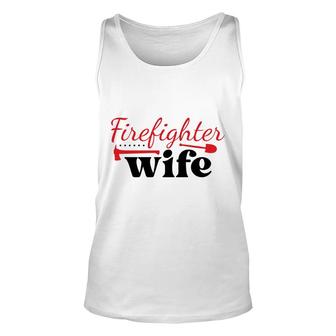 Firefighter Wife Red Firefighter Graphic Meaningful Unisex Tank Top - Seseable