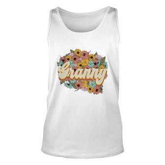 Florals Retro Granny Flower Vintage Mothers Day Unisex Tank Top - Seseable