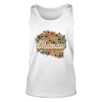 Florals Retro Mamaw Flower Vintage Mothers Day Unisex Tank Top - Seseable
