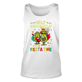 Funny Holy Guacamole Fiesta Time Mexican Food Avocado Unisex Tank Top - Seseable