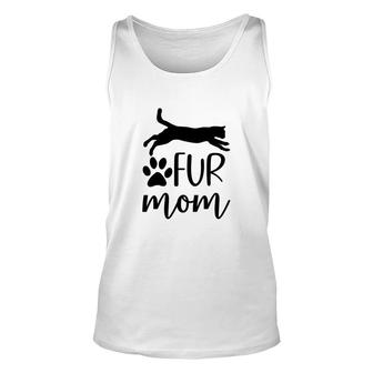 Fur Mom Full Black Cat Meaning Gift For Mom Unisex Tank Top - Seseable