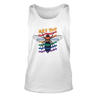 Gay Pride Month Lgbt Lesbian Bee You Rainbow Funny Gift Unisex Tank Top - Seseable