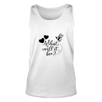 Gender Reveal What Will It Bee Black Baby Gender Reveal Party Unisex Tank Top - Seseable