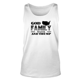 God And Family And Guns And Trump Premium Unisex Tank Top - Monsterry
