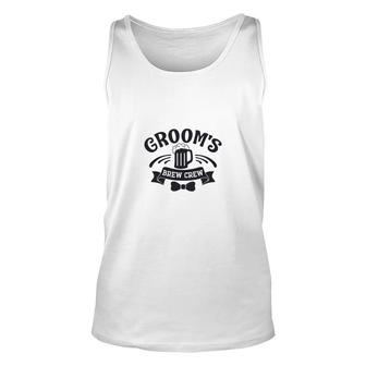 Grooms Brew Crew Groom Bachelor Party Great Unisex Tank Top - Seseable