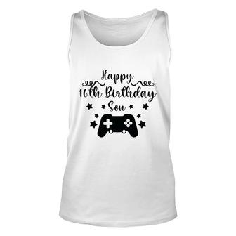 Happy 16Th Birthday Son Black Video Game Unisex Tank Top - Seseable