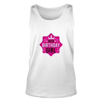 Happy Beautiful 20Th Birthday Girl With Many Good Wishes Since I Was Born In 2002 Unisex Tank Top - Seseable