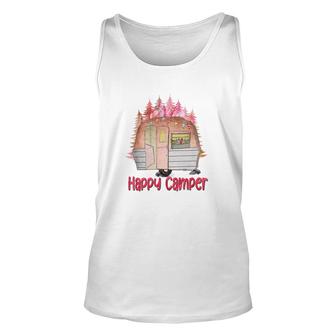 Happy Camper Freedom Soul Colorful Camp Life Design Unisex Tank Top - Seseable